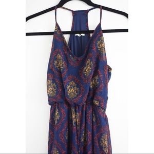 Ezra Maxi Printed Halter Evening Gown